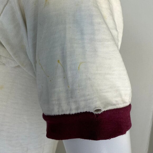 Vintage 1960s East High Mustangs Ringer T-Shirt Champion Products XS, Distressed - Picture 12 of 16